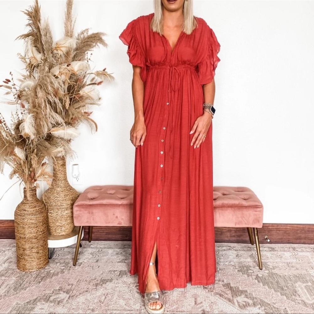 White Bohemian Maxi Dress Long Gauze Beach Dress - Picture 6 of 7